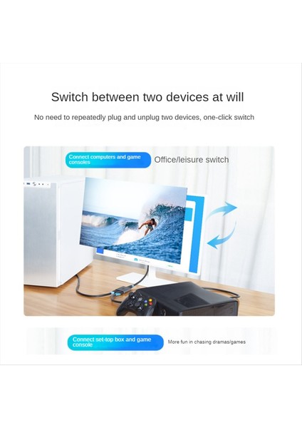 Vention HDMI Uyumlu Bir Ila Iki 2 0 Anahtar Ikiye Iki Arada Set Üstü Kutu 4K 60Hz Tv Bilgisayar Hd Kablo Siyah (Yurt Dışından) modelleri