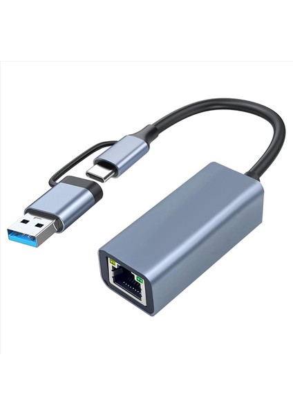 Windows Için USB C Ila RJ45 Gıgabıt Lan 1000 Mbps Kablolu Ağ Ağ Adaptörü ile USB 3 0 - Ethernet Adaptörü (Yurt Dışından)