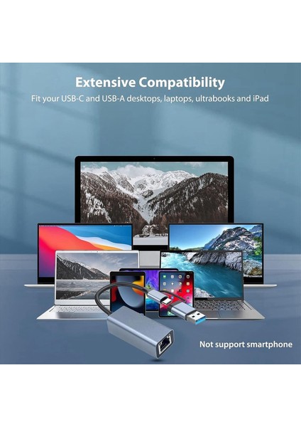 Windows Için USB C Ila RJ45 Gıgabıt Lan 1000 Mbps Kablolu Ağ Ağ Adaptörü ile USB 3 0 - Ethernet Adaptörü (Yurt Dışından) indirimleri