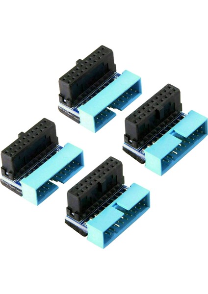 4pcs USB 3 0 20PIN Erkek - Kadın Uzatma Adaptörü Anakart Anakartı Için 90 Derece Açılı 90 Derece (Yurt Dışından)
