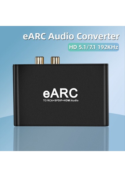 Earc Audio Extractor 192KHZ Dönüştürücü HDMI ile Uyumlu Dts Için Rca Audio Extractor Adaptör Dolby Atomları Ac3 Lpcm Fiber (Yurt Dışından)