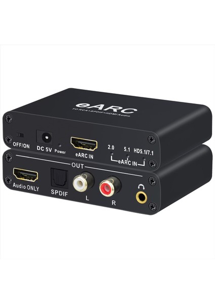 Earc Audio Extractor 192KHZ Dönüştürücü HDMI ile Uyumlu Dts Için Rca Audio Extractor Adaptör Dolby Atomları Ac3 Lpcm Fiber (Yurt Dışından) fiyatları