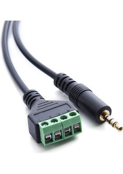 2x 3 5mm Vida Terminal Adaptör Hoparlör Kablosu 4 Çekirdekli Stereo Trrs Erkek Delek (Yurt Dışından) fırsatları