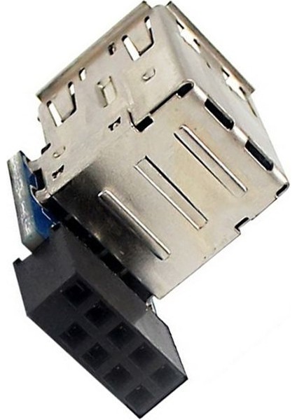 1pcs 9 Pimli Anakartı-Çift USB 2 0 Konektör Siyah Anakartı 2 Bağlantı Noktasına USB 2 0 Bir Dişi Dahili Başlık Adaptörü (Yurt Dışından) modelleri