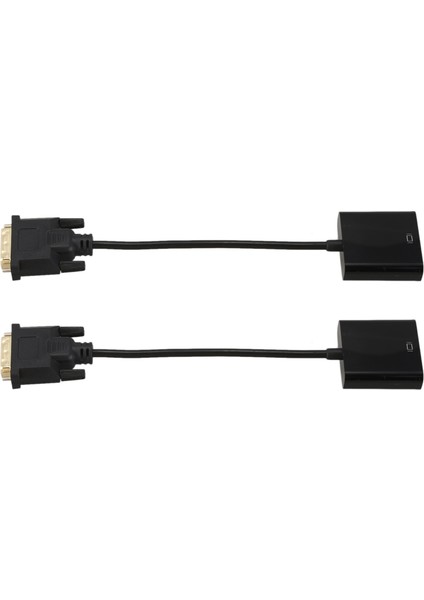 2x Dvı-Vga Adaptör Kablosu 1080P Dvı-D To VGA Kablosu 24+1 25 Pin DVI Erkek To 15 Pin VGA Kadın Video Dönüştürücü (Yurt Dışından)