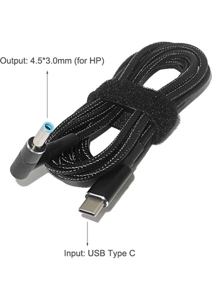 USB C - Dizüstü Bilgisayar Şarj Kablosu Adaptörü Tip C - Dc 4 5 x 3 0mm Dönüştürücü 100W Pd Güç Şarj Cihazı Hp Için (Yurt Dışından) indirimleri