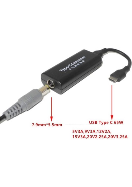 Dizüstü Bilgisayar Power Jack Connector Dc Güç Adaptör Dönüştürücü 7 9x5 5mm Kadın - USB Tip C Tip C Jack Dönüştürücü Lenovo Dizüstü Bilgisayar (Yurt Dışından) modelleri