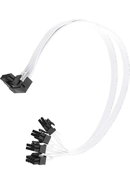1pcs 4xcpu 8-Pimli Ila 16 Pin Erkek Pci-E 5 0 12VHPWR RTX4090 90 Corsair Psu Adaptörü 16AWG 50CM Beyaz Için Dirsek Siyah Beyaz (Yurt Dışından) fırsatları
