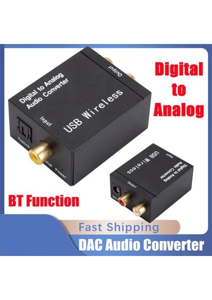 Dijital Ila Analog Ses Dönüştürücü Desteği Bluetooth Optik Fiber Koaksiyel (Yurt Dışından) indirimleri