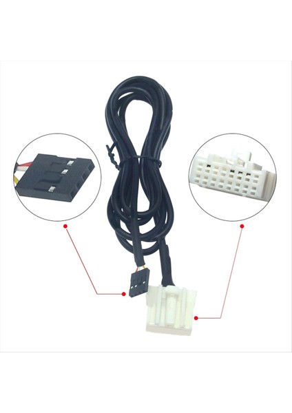 Araba 32 Pimli Aux Ses Kablo Soketi Aux Arayüz Adaptör Kablosu Mazda 2 3 5 6 Rx8 Mx5 Mx-5 Cx-7 Cx-9 (Yurt Dışından) fırsatları