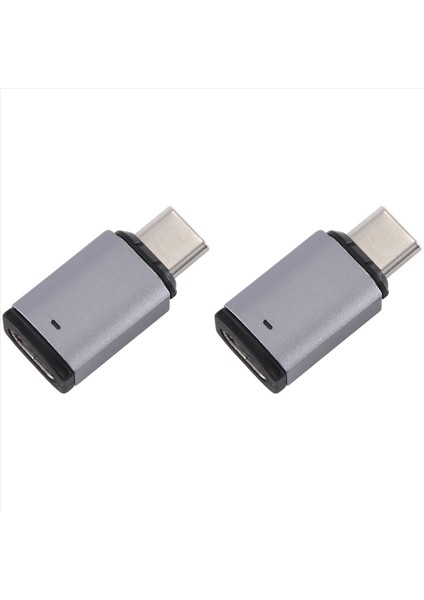 2x 5A Manyetik Adaptör USB C Erkek - Kadın 100W Pd Hızlı Şarj Mıknatıs USB C Veri Adaptörü Otg Konnektörü Düz (Yurt Dışından)
