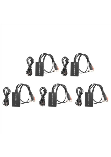 5x Svideo-Hdmı Dönüştürücüsü S-Video ve 3rca Cvbs Kompozit-Ses Video Dönüştürücü Desteği 1080P 720P (Yurt Dışından)