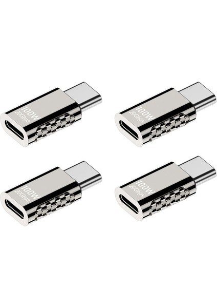 4pcs Tip-C Çok Fonksiyonlu Adaptör Tip-C Tip-C Tip-C Erkek Adaptör 20GBPS Hızlı Şarj Ses Video Aktarım Adaptörü (Yurt Dışından)