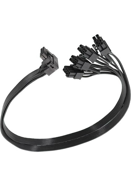 1pcs 4xcpu 8 Pimli Ila 16 Pin Erkek Pci-E 5 0 12VHPWR RTX4090 90 Dirsek Siyah Beyaz Corsair Psu Adaptörü 16AWG 40CM Siyah (Yurt Dışından)