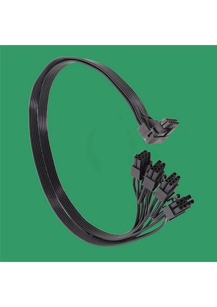 1pcs 4xcpu 8 Pimli Ila 16 Pin Erkek Pci-E 5 0 12VHPWR RTX4090 90 Dirsek Siyah Beyaz Corsair Psu Adaptörü 16AWG 40CM Siyah (Yurt Dışından) fırsatları