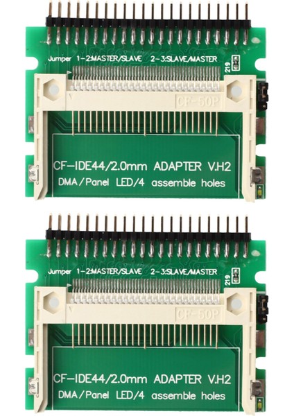 2x Pin-Bare Dizüstü Bilgisayar 44 Pimli Erkek Ide-Cf Kart Adaptör (Yurt Dışından)