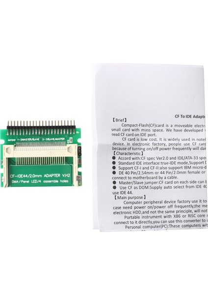 2x Pin-Bare Dizüstü Bilgisayar 44 Pimli Erkek Ide-Cf Kart Adaptör (Yurt Dışından) indirimleri