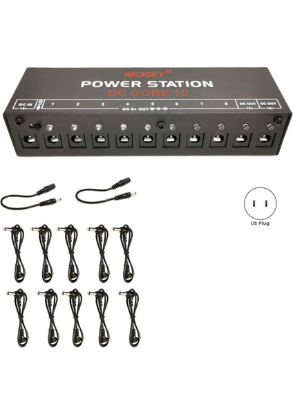 Mosky Mini Gitar Etkisi Güç Kaynağı 10 9V 18V Etkisi Için Izole Çıktı Mevcut Koruma Güç Kaynağı-Abd Fişine Göre (Yurt Dışından) fiyatları