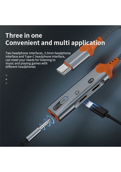 3 Aradan 1 Kulaklık Jak Adaptörü PD60W Hızlı Şarj Ayırıcı Tip C-3 5mm Dac Audio Çift Tip C Kulak Dönüştürücü-B (Yurt Dışından) fırsatları