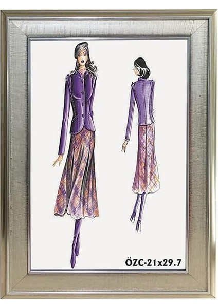 Cerceve Hediyelik Çerçeve Dekorasyon Kişiye Özel Resim Çerçevesi Fotoğraf Çerçevesi Masaüstü Çerçeve Dekor Çerçeveler Çoklu Çerçeve 21X29,7 A4-LAM40B-GÜMÜŞ