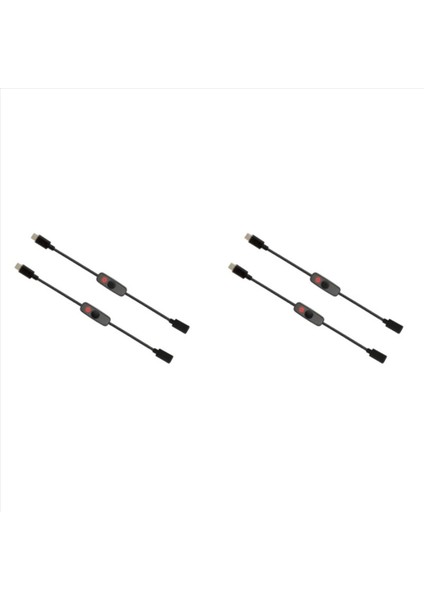 Güç Anahtarı USB Tip C Tip Işık Erkek-Kadın Usb-C Uzatma Kablo Anahtarı Raspberry Pi 4b 4 Pcs (Yurt Dışından)