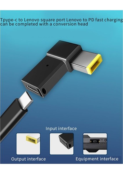 100W USB Tip C Dişi Ila Kare Pd Dönüştürücü Usb-C Hızlı Şarj Thinkpad Dizüstü Bilgisayar Dc Güç Adaptör Konnektörü (Yurt Dışından) indirimleri