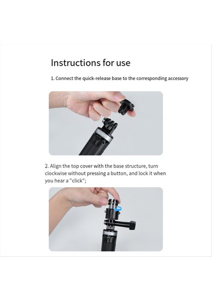 Gopro/action Camera Aksesuarları Için Telesin Hızlı Serbest Bırakma Kiti Çok Fonksiyonlu Selfie Stick Genişleme Adaptörü (Yurt Dışından) modelleri