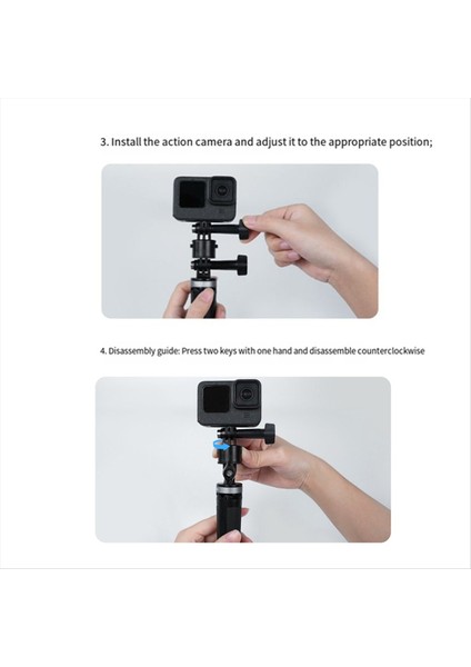 Gopro/action Camera Aksesuarları Için Telesin Hızlı Serbest Bırakma Kiti Çok Fonksiyonlu Selfie Stick Genişleme Adaptörü (Yurt Dışından) fırsatları