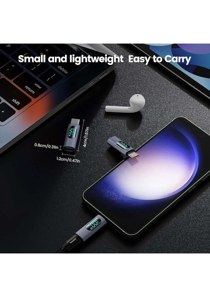 2pcs USB C Adaptörü 100W USB C Dişi - USB C Erkek Uzatma Adaptörü Tip C Güç Ölçer Test Cihazı Dijital Ekran (Yurt Dışından) indirimleri