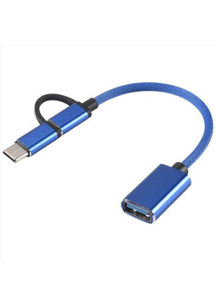 2&#39 De 1 USB 3 0 Otg Adaptör Kablo Tip C Mikro-Usb-Usb 3 0 Arayüz Dönüştürücü Şarj Kablosu Hat-Mavisi (Yurt Dışından) fiyatları