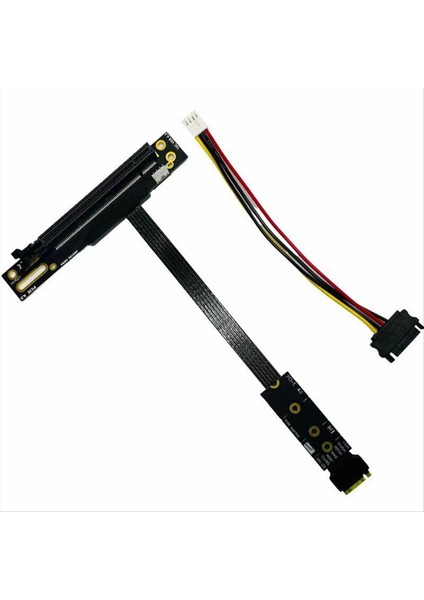 M 2-Pcıe X16 SSD Için Çok Fonksiyonlu Uygun VGA Adaptör Kablosu M 2 Nvme Gen4 Ila Pcıe 4 0 X4ES 20CM (Yurt Dışından)