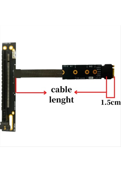 M 2-Pcıe X16 SSD Için Çok Fonksiyonlu Uygun VGA Adaptör Kablosu M 2 Nvme Gen4 Ila Pcıe 4 0 X4ES 20CM (Yurt Dışından) fiyatları