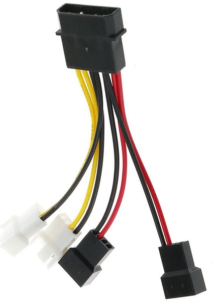 1pcs 4 Pimli Molex-3 Pın Fan Güç Kablosu Adaptör Bilgisayar Soğutma Fans Kabloları 12V/5V Dc Cpu Pc Kasası Fanı (Yurt Dışından)