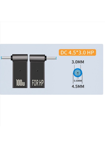 2x USB Tip C Dişi - 4 5 x 3 0mm Jack Fiş Dizüstü Bilgisayar Şarjı Adaptörü 100W Pd Güç Şarj Connector Hp Için (Yurt Dışından) indirimleri