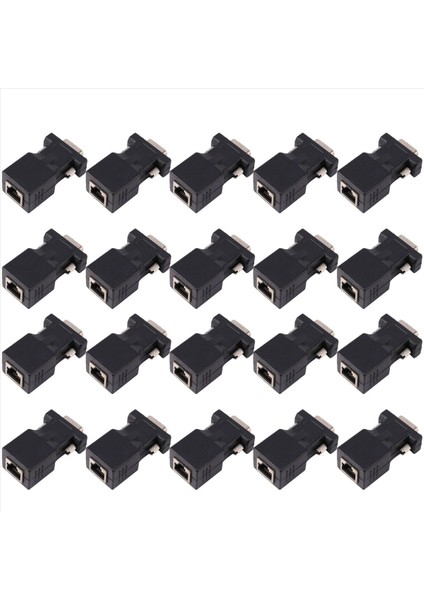 20X VGA Extender Erkek - Lan Cat5 Cat6 RJ45 Ağ Kablo Adaptörü (Yurt Dışından)