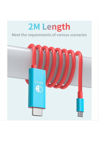 Dizüstü Bilgisayarla Uyumlu 4K 1080P 100W Pd Şarjlı Nintendo Switch Tip C&#39 Den HDMI Uyumlu Kablo Için Siyah-Beyaz (Yurt Dışından) fırsatları