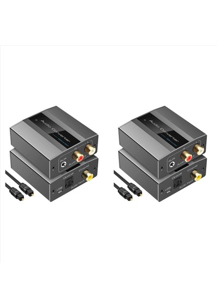 2x Optik - Rca Dönüştürücü Ses Dönüştürücüsü Dijitalden Analog Ses Koaksiyel - Rca Adaptörüne Koaktör (Yurt Dışından)