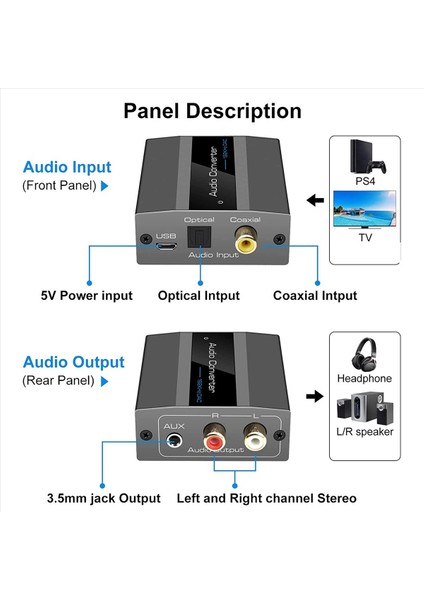2x Optik - Rca Dönüştürücü Ses Dönüştürücüsü Dijitalden Analog Ses Koaksiyel - Rca Adaptörüne Koaktör (Yurt Dışından) modelleri
