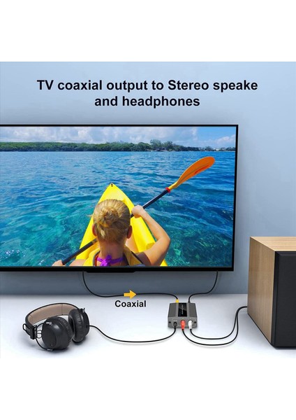 2x Optik - Rca Dönüştürücü Ses Dönüştürücüsü Dijitalden Analog Ses Koaksiyel - Rca Adaptörüne Koaktör (Yurt Dışından) fırsatları