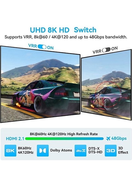 HDMI Uyumlu 4&#39 Ü 1 Out Anahtar Dahası 120Hz 4 Bağlantı Noktaları Ps5 Switch Tv Kutusu Için 8k Sıçrama Anahtarlayıcı -Eu Fiş (Yurt Dışından) indirimleri