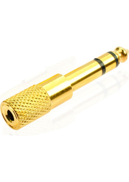 6 5mm Erkek Ila 3 5mm Dişi Elektro Gitar Kulaklık Minifon (Altın) Için 2x Ses Jak Dönüştürücü Adaptörü Stereo Jak (Yurt Dışından) fiyatları
