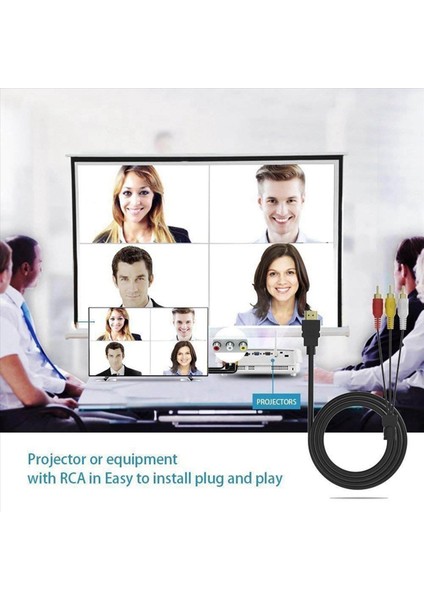 Rca Kablosuna 2x HDMI Uyumlu 1080P 5ft/hdmı Uyumlu Erkek Ila 3 Rca Video Ses Av Kablo Bağlayıcı Adaptörü Tv Için (Yurt Dışından) indirimleri