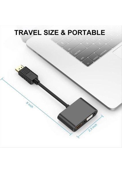 Vga+Hdtv Dönüştürücü Bilgisayar Monitörü Adaptör Kablosu Dp Depo Istasyonu Display Converter ile Çift Ekran (Yurt Dışından) fırsatları