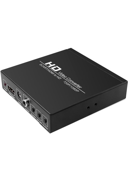 Full Hd 1080P Dijital Video Dönüştürücü Tanımlı Video Adaptörü Hdtv-Abd Fişi Için HDMI Uyumlu Adaptöre Skart (Yurt Dışından)