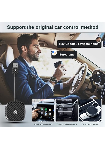 Kablosuz Android Otomatik Dongle Kablosuz Android Otomatik Adaptör Fiş Oynat 5g Bt USB Araba Aı Kutusu (Yurt Dışından) modelleri