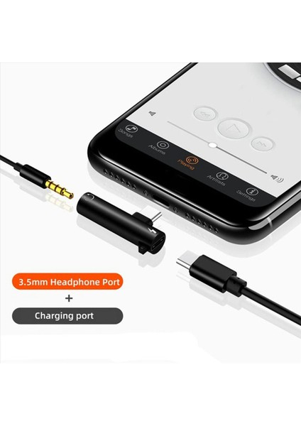 3x 2 In1 Huawei Için 3 5 mm Ses Kulaklık Şarj Jak Kulaklık Aux Kablo Konnektörü-B Tip C Adaptör Splitter (Yurt Dışından) fiyatları