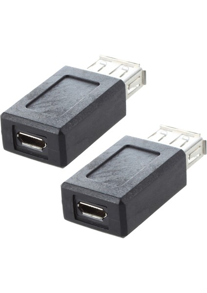 2x Siyah USB 2 0 A Tip A Dişi-Micro-Usb B Kadın Adaptör Fiş Dönüştürücü (Yurt Dışından)