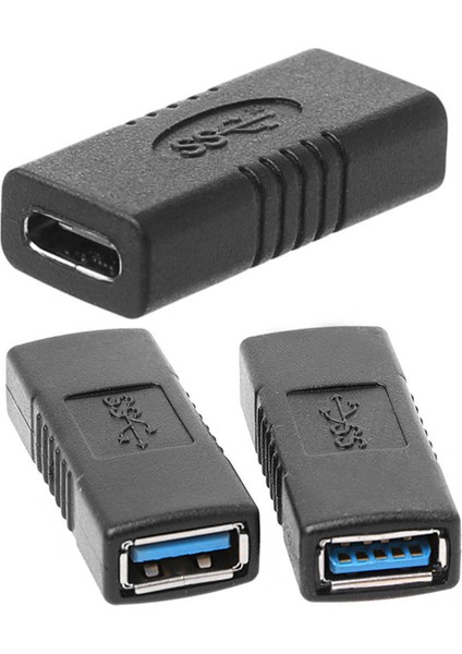 3 Pcs Dişi - Dişi Konektör Adaptörü USB 3 1 Tip C &amp USB 3 0 Tip A (Yurt Dışından)
