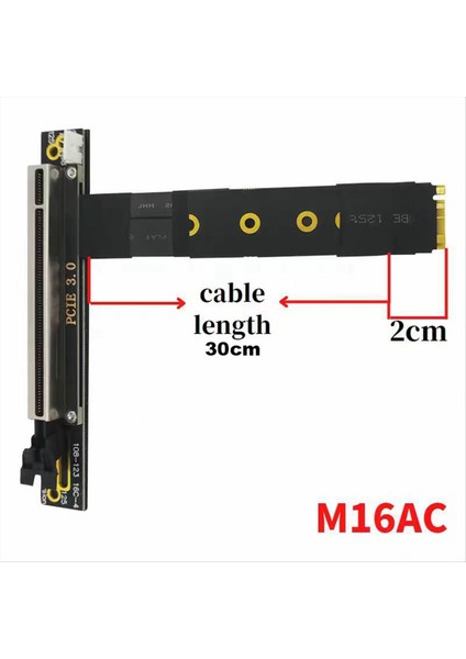 Nvme&#39 Den Pcıe X16 Adaptör Kablosu M 2 -Mkey -16X Uzatma Adaptör Kablosu M2 Arayüz Harici Grafik Kart Kablosu 30CM (Yurt Dışından) indirimleri