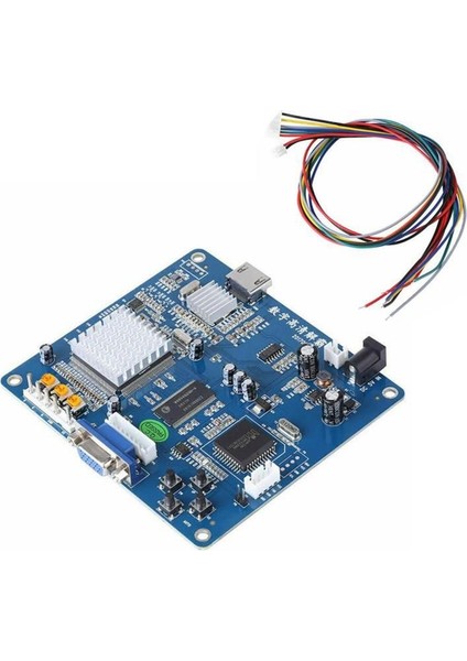 Hd Video Çıktı Dönüştürücü Kartı Vga/rgb/cga/ega/yuv-Arcade Blue Game Machine Video Çıkışı Için HDMI Uyumlu (Yurt Dışından)